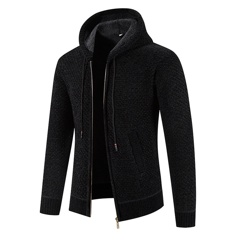 Men's Ribbed Knit Warm Cardigan Sweater
