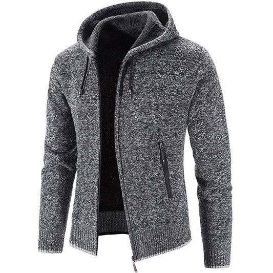 Chandail à capuchon entièrement zippé pour homme