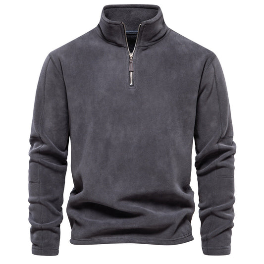 Chandail en molleton Sherpa à col semi-montant pour homme